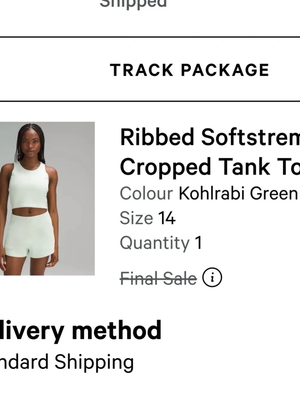 lululemon athletica Ribbed Softstream Cropped Tank
